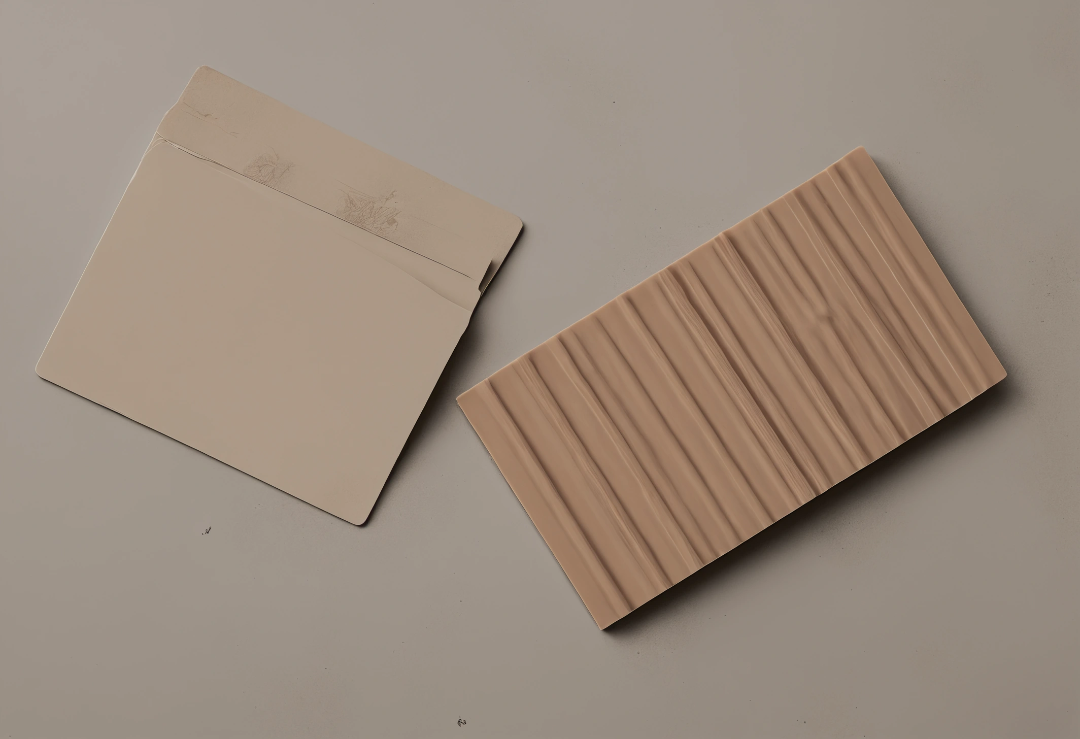 Specification schedule pages laid out beside coded material samples and finish chips